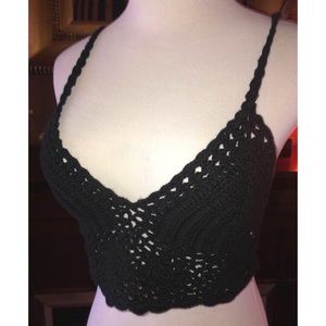 FOREVER 21 Black crocheted Bralette